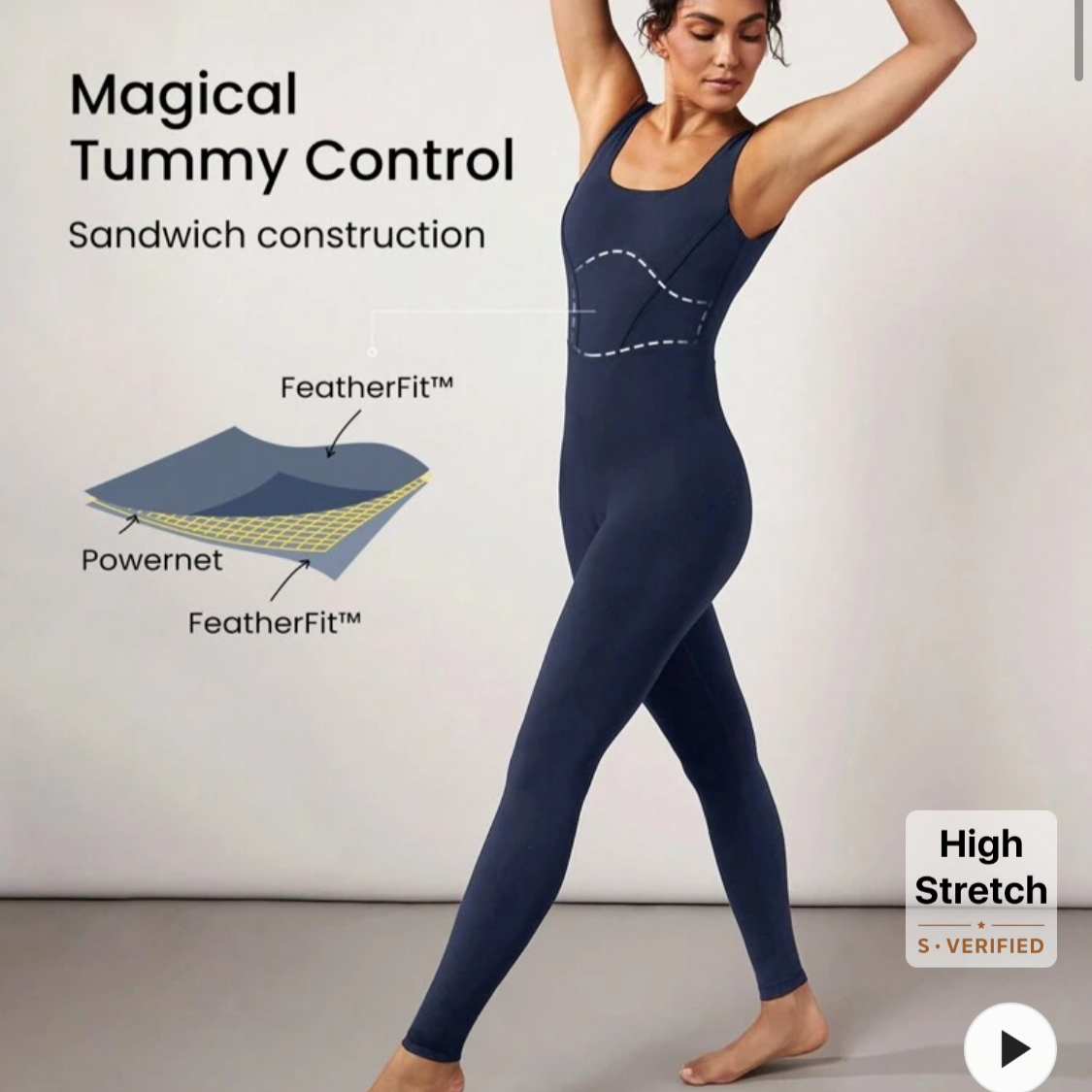 Navy Glowmode Bodysuit 