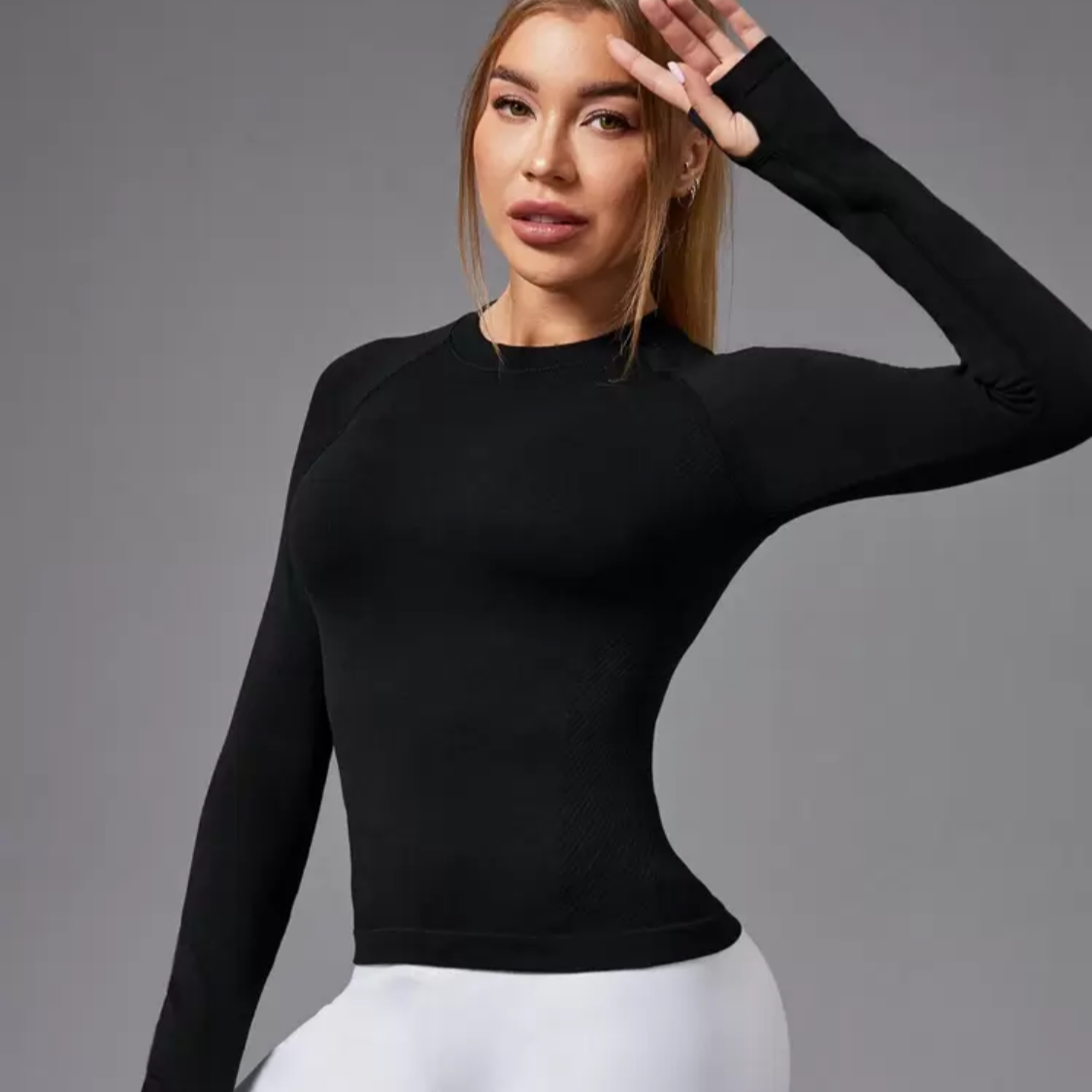 Black Round Neck JCam Long Sleeve