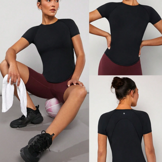 Black- Quick Dry Fitted Tee