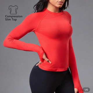 Red Round Neck JCam Long Sleeve