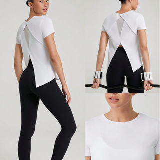 White - Quick Dry Slit Back Tee