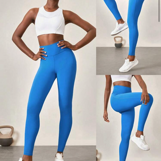Blue Power Sculpt Training Leggings