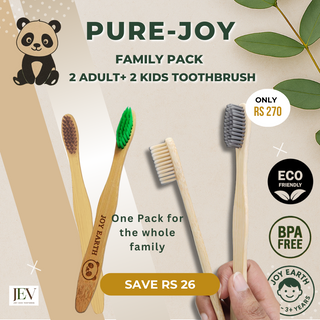 PURE-JOY : Family Saver Pack (2 Adult TB+ 2 Kids TB)| MRP Rs 296 Discount Price - Rs 270