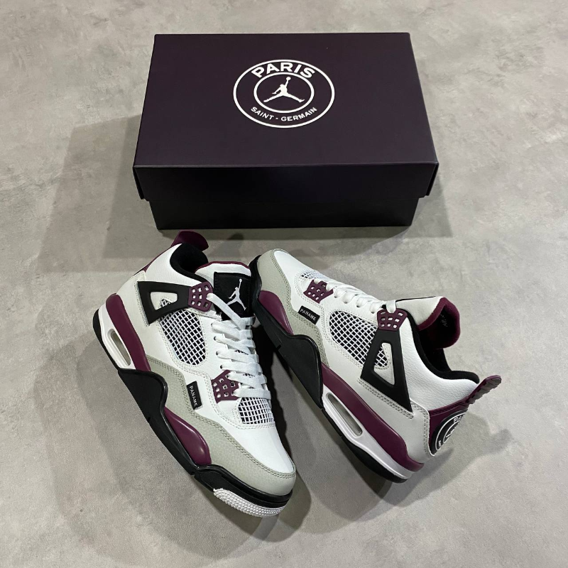 Paris Saint-Germain x Nike Air Jordan 4 Retro 'Bordeaux' - Thumbnail (Preview) 4