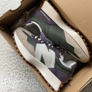 New Balance 327 Oak Leaf Green Mystic Purple - Thumbnail 4