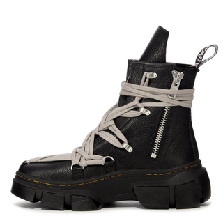 DR. MARTENS X RICK OWENS 1460 DMXL MEGA LACE BOOT IN BLACK COW LEATHER - Thumbnail 3