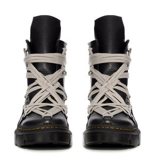 DR. MARTENS X RICK OWENS 1460 DMXL MEGA LACE BOOT IN BLACK COW LEATHER - Thumbnail 2