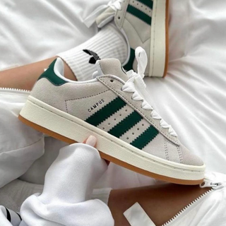 Adidas Campus 00s Crystal White Dark Green ❦