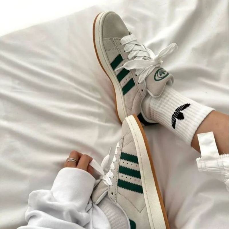 Adidas Campus 00s Crystal White Dark Green ❦ - Thumbnail (Preview) 3