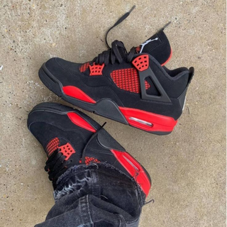 Nike Air Jordan 4 Retro Black 'Red Thunder'