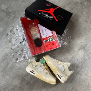 Off-White x Nike Air Jordan 4 Retro SP 'Sail' - Thumbnail 5