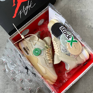 Off-White x Nike Air Jordan 4 Retro SP 'Sail' - Thumbnail 3