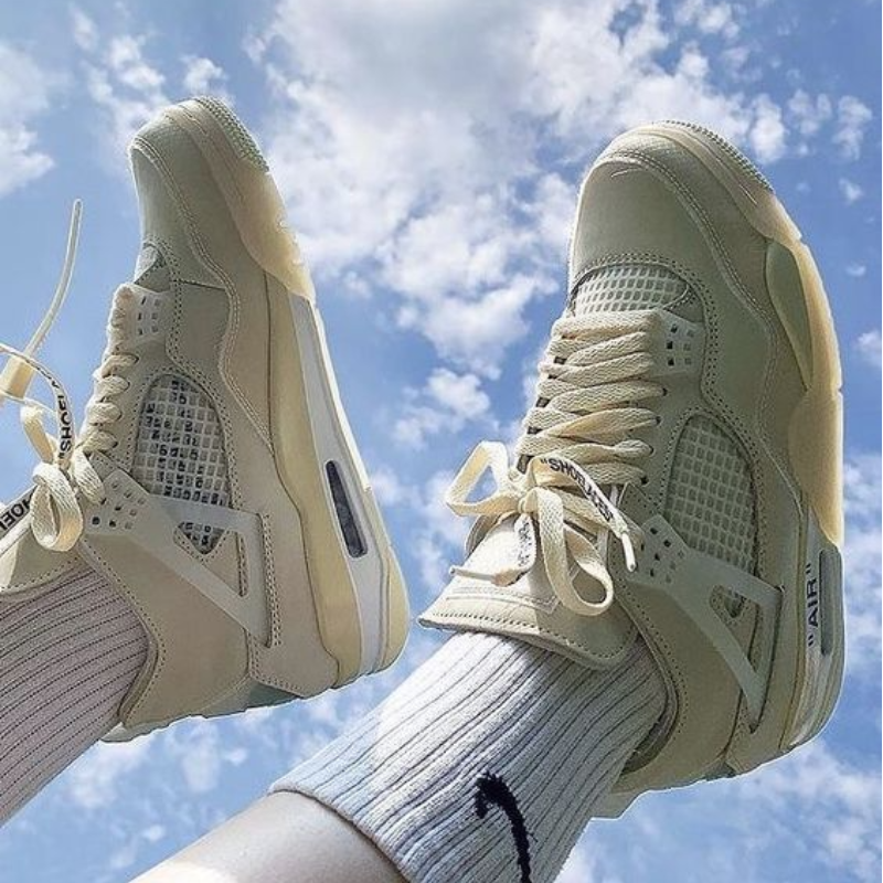 Off-White x Nike Air Jordan 4 Retro SP 'Sail' - Thumbnail (Preview) 2