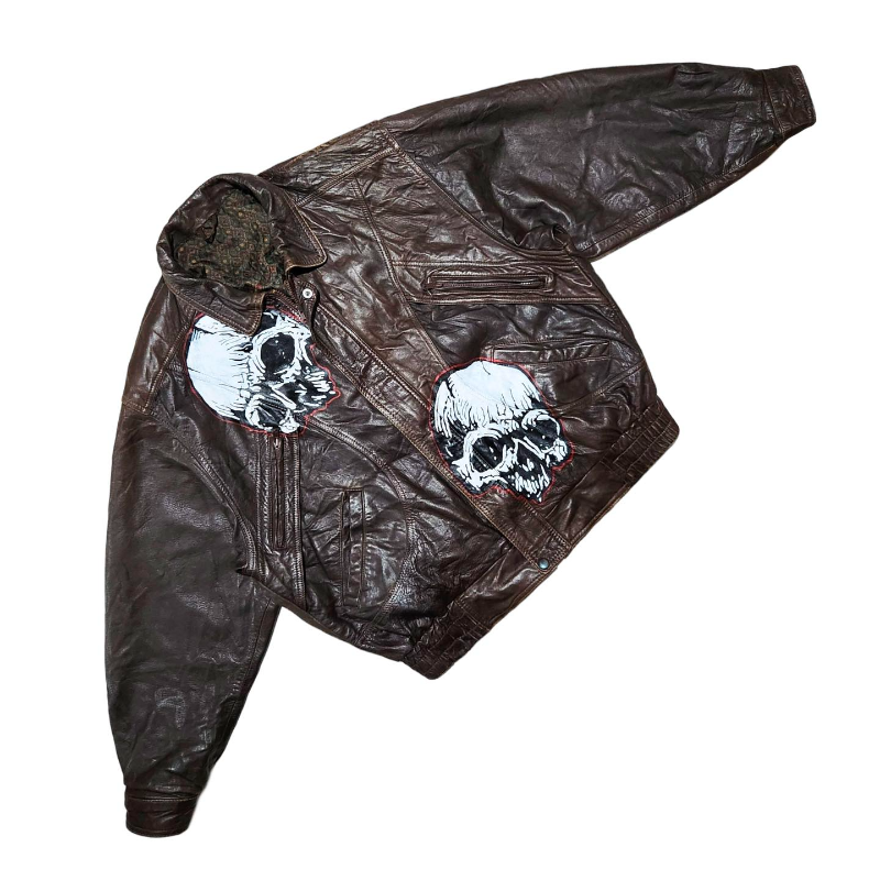 “Harpy” Custom Leather Jacket Size: (XL) - Thumbnail (Preview) 3