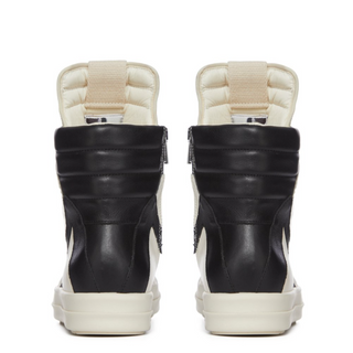 RICK OWENS LUXOR GEOBASKETS IN MILK MOUSSE LEATHER - Thumbnail 4