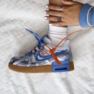 Off-White X NIKE air Rubber Dunk University Blue - Thumbnail 3