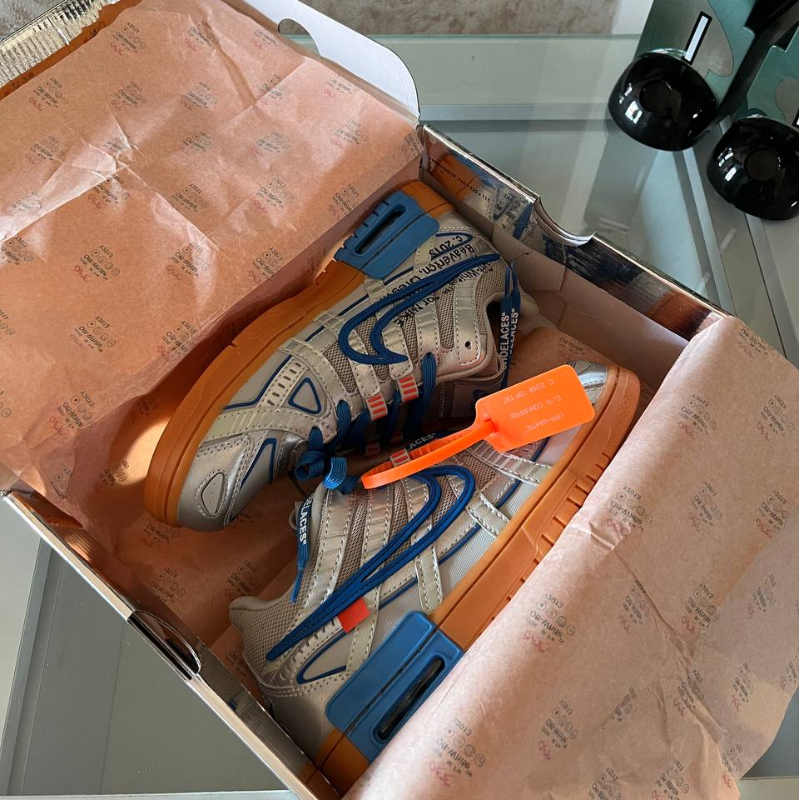 Off-White X NIKE air Rubber Dunk University Blue - Thumbnail (Preview) 4