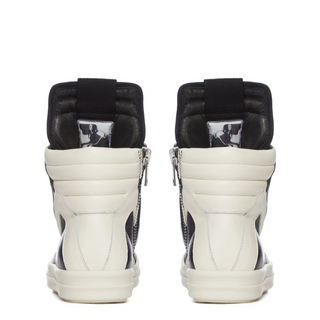 RICK OWENS GEOBASKETS IN MOUSSE LEATHER - Thumbnail 4