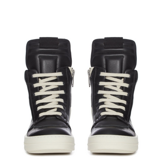 RICK OWENS GEOBASKETS IN MOUSSE LEATHER - Thumbnail 2