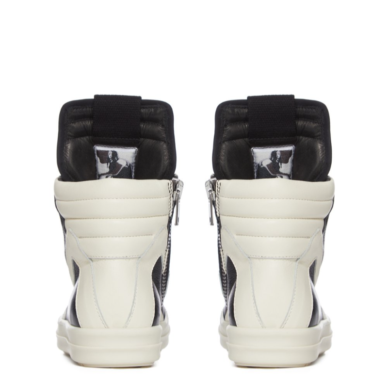 RICK OWENS GEOBASKETS IN MOUSSE LEATHER - Thumbnail (Preview) 4