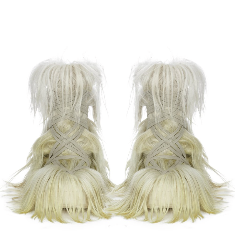 MONCLER + RICK OWENS FW23 BIGROCKS IN ACID GOAT FUR - Thumbnail (Preview) 2