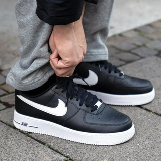 Nike Air Force 1 Black White - Thumbnail 2