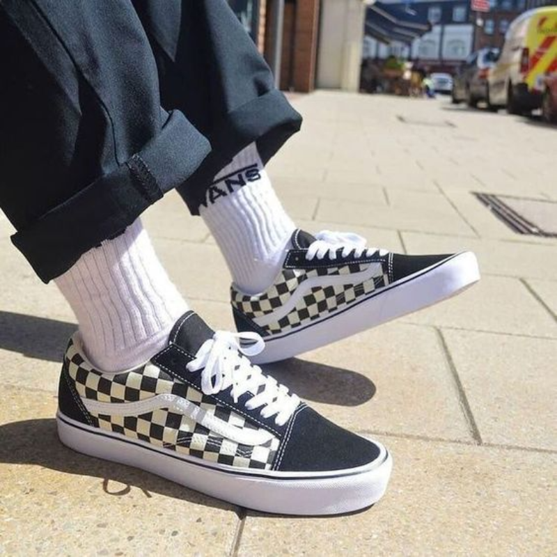 Vans Primary Check Old Skool Black Main Image