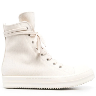 RICK OWENS DRKSHDW CANVAS HIGH WHITE SS24 