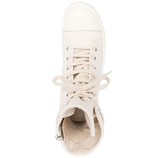 RICK OWENS DRKSHDW CANVAS HIGH WHITE SS24  - Thumbnail 3