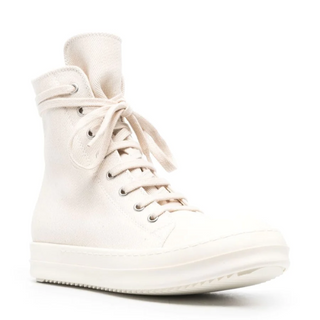 RICK OWENS DRKSHDW CANVAS HIGH WHITE SS24  - Thumbnail 2