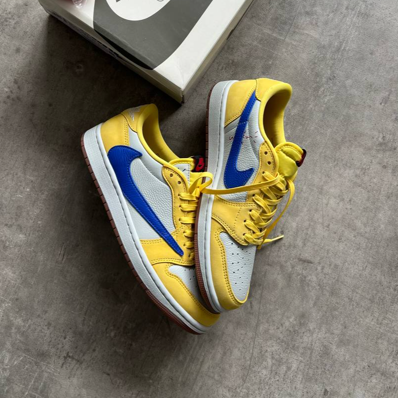 Travis Scott x Nike Air Jordan 1 Retro Low ‘Canary’  Elkins High - Thumbnail (Preview) 4