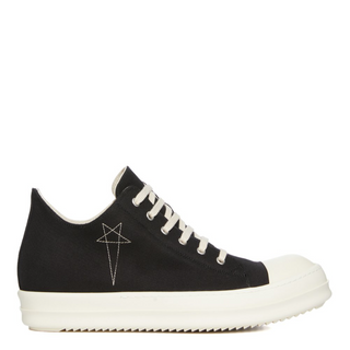 RICK OWENS DRKSHDW CANVAS LUXOR HEXA LOW BLACK SS24 