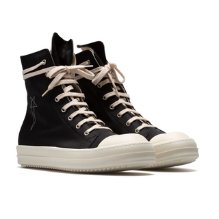 RICK OWENS DRKSHDW CANVAS LUXOR HEXA HIGH BLACK SS24 