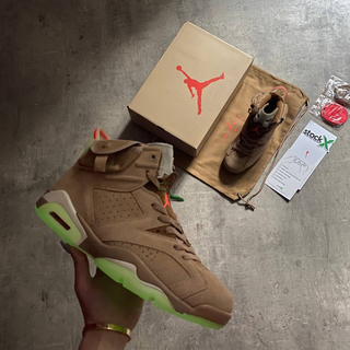 Travis Scott x Air Jordan 6 Retro 'British Khaki' - Thumbnail 6