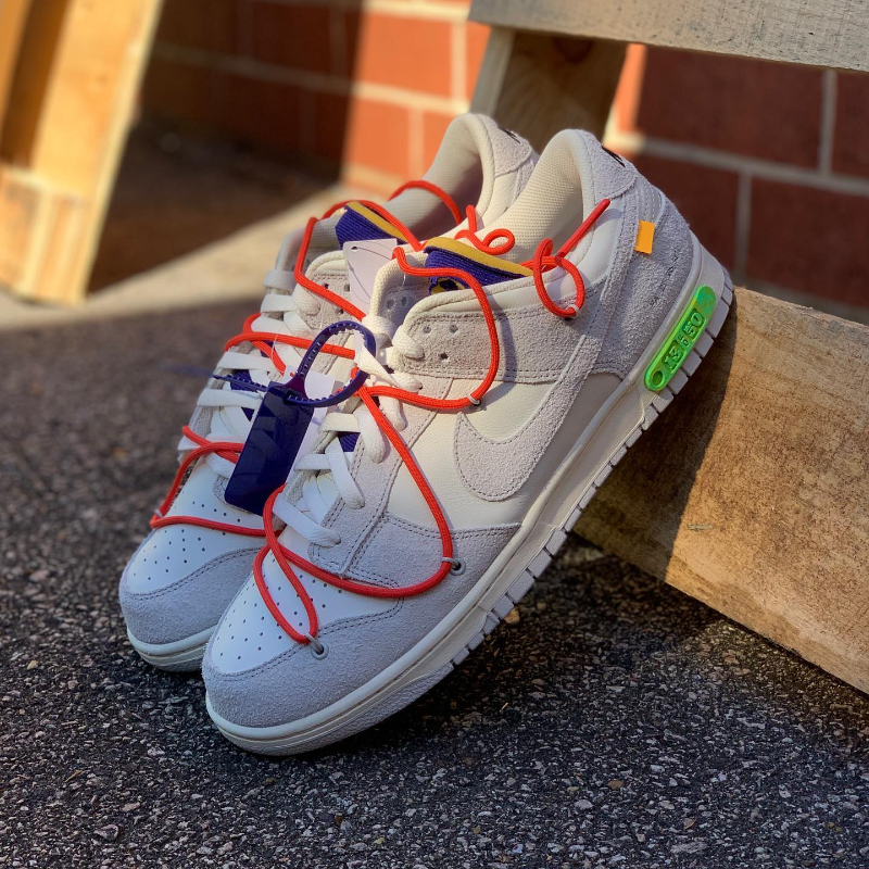 Off White x Nike Dunk  Low “Lot 13” Suede Main Image