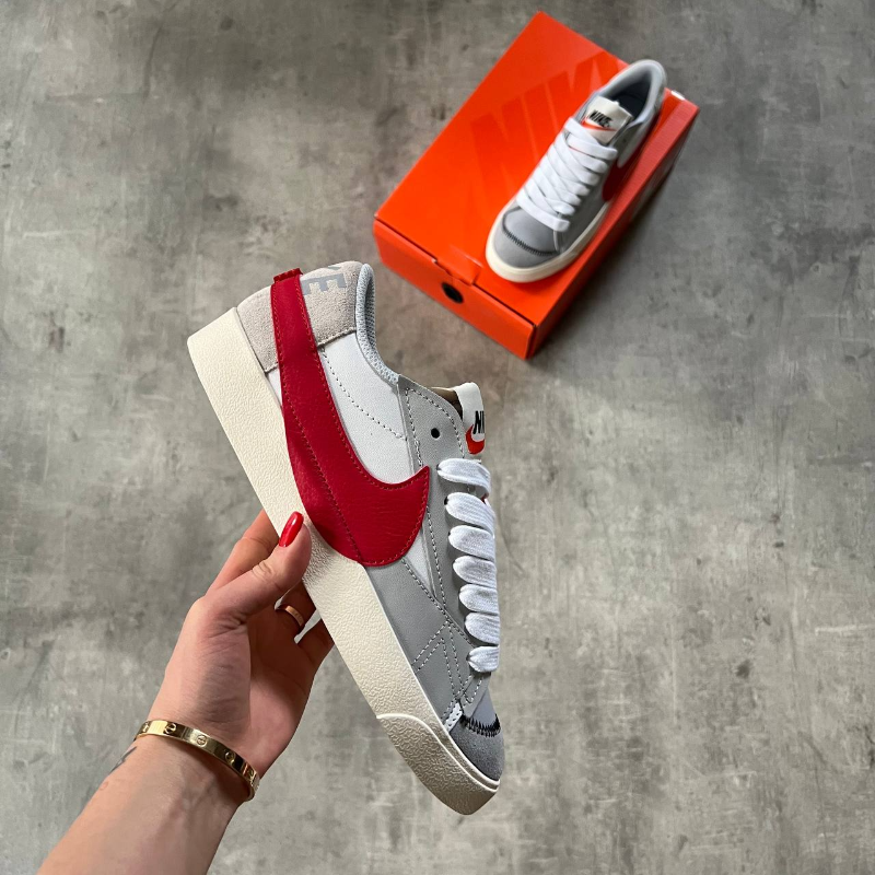 Nike Blazer Low '77 Jumbo White University Red - Thumbnail (Preview) 3