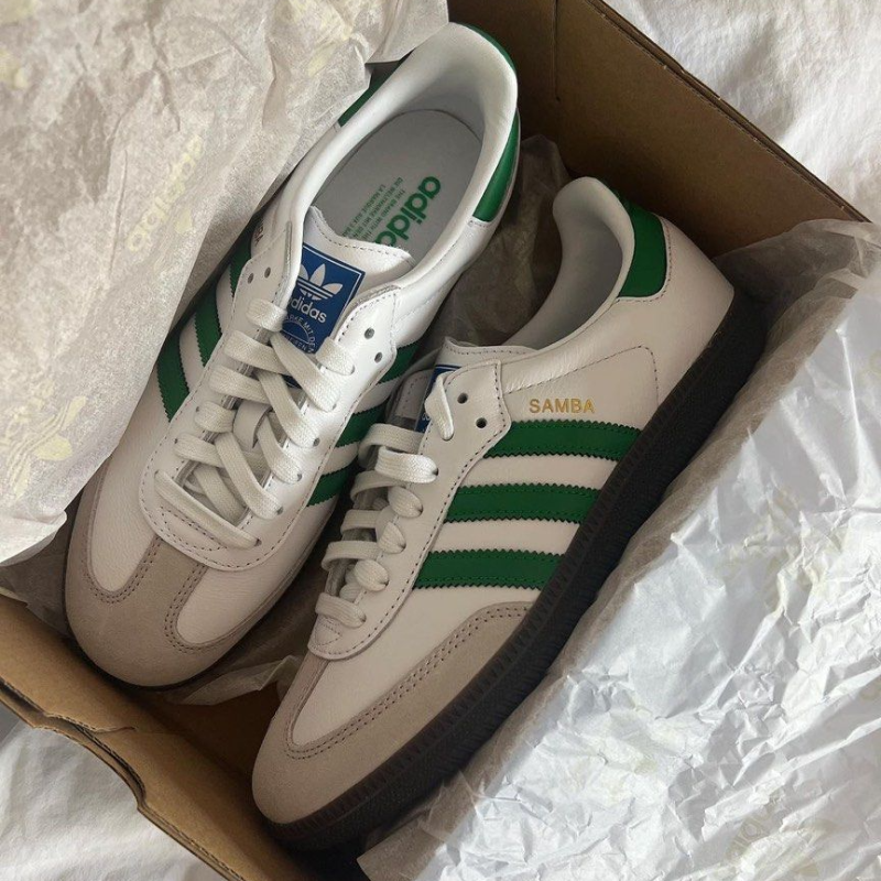 Adidas Samba Og White Green ❦ Main Image