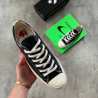 Converse x Comme des Garçons PLAY Chuck 70 Low Black  - Thumbnail 4