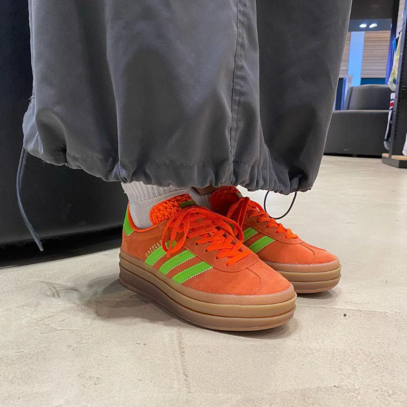 Adidas Gazelle Bold Solar Orange Green - Thumbnail (Preview) 3