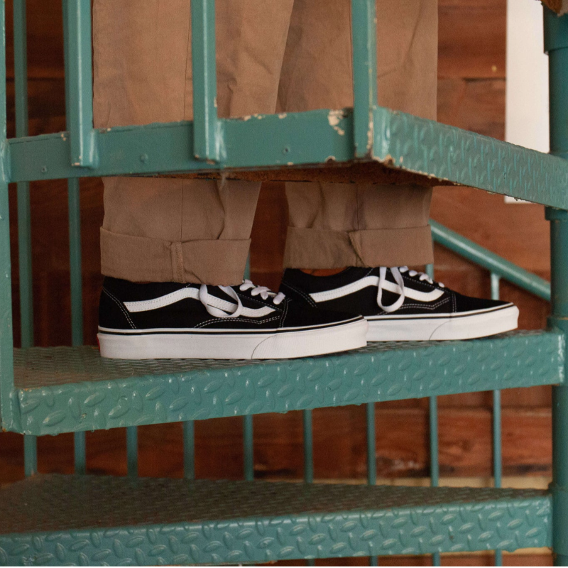 Vans Old Skool Low Black White Classic - Thumbnail (Preview) 2