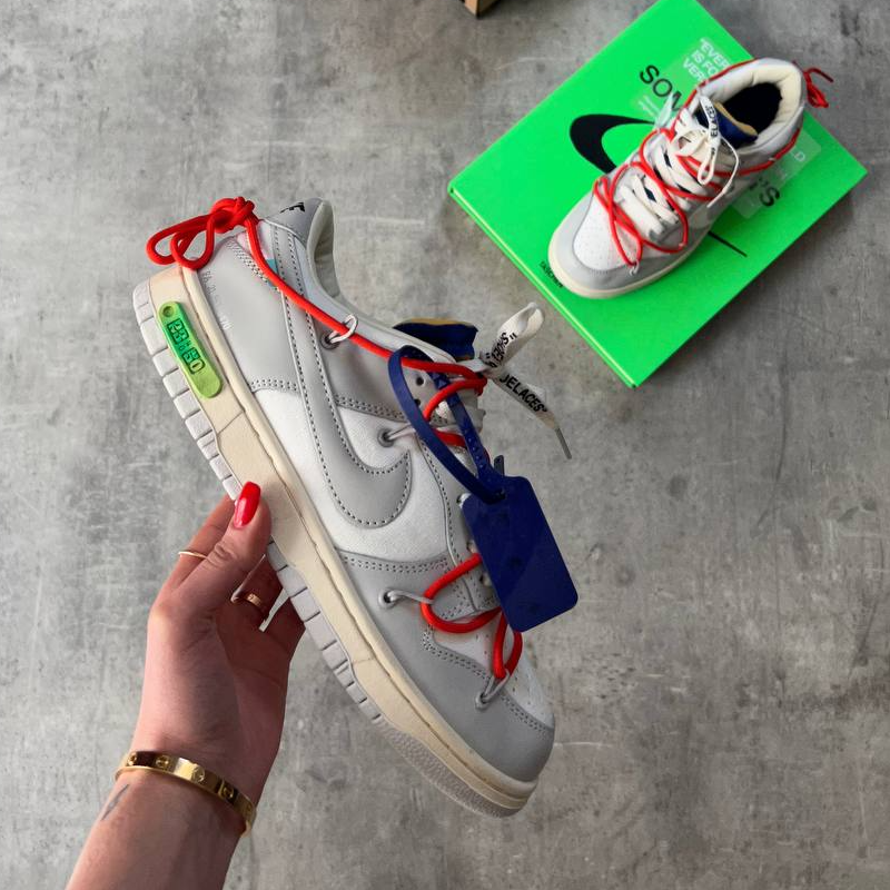 Off White x Nike Dunk  Low “Lot 23” Leather ❦ - Thumbnail (Preview) 3