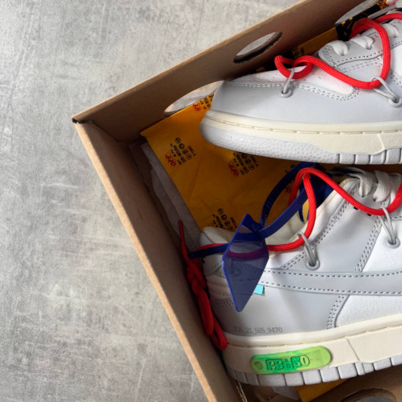 Off White x Nike Dunk  Low “Lot 23” Leather - Thumbnail (Preview) 4