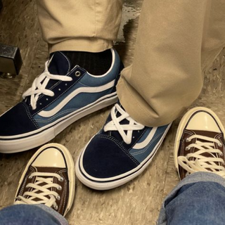 Vans Old Skool Navy White - Thumbnail 4