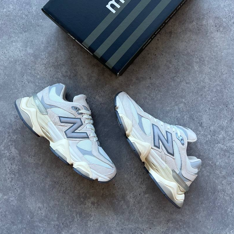 New Balance 9060 Suede Pack Sea Salt White - Thumbnail (Preview) 4