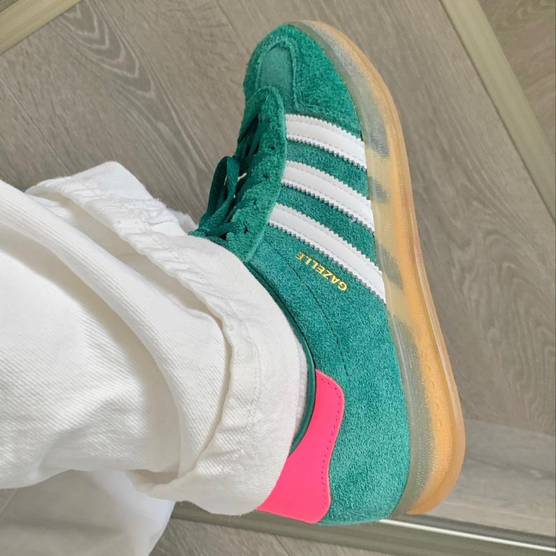 Adidas Gazelle indoor Green & lucid pink - Thumbnail (Preview) 5