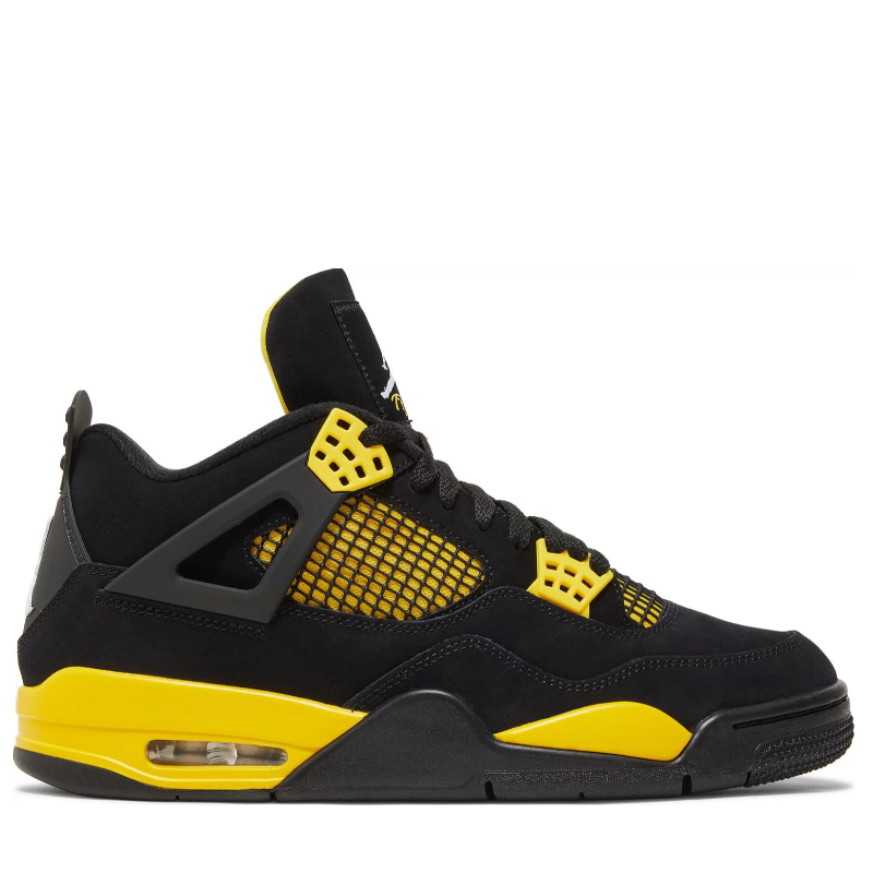 Nike Air Jordan 4 Retro Black Yellow 'Thunder' Main Image