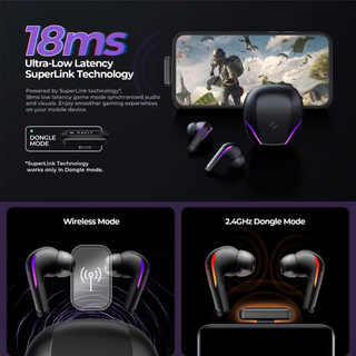 HAVIT TW970 Earbuds | 18ms Ultra Low Lantency | USB Port Type-C | 45mAh Earbuds Battery