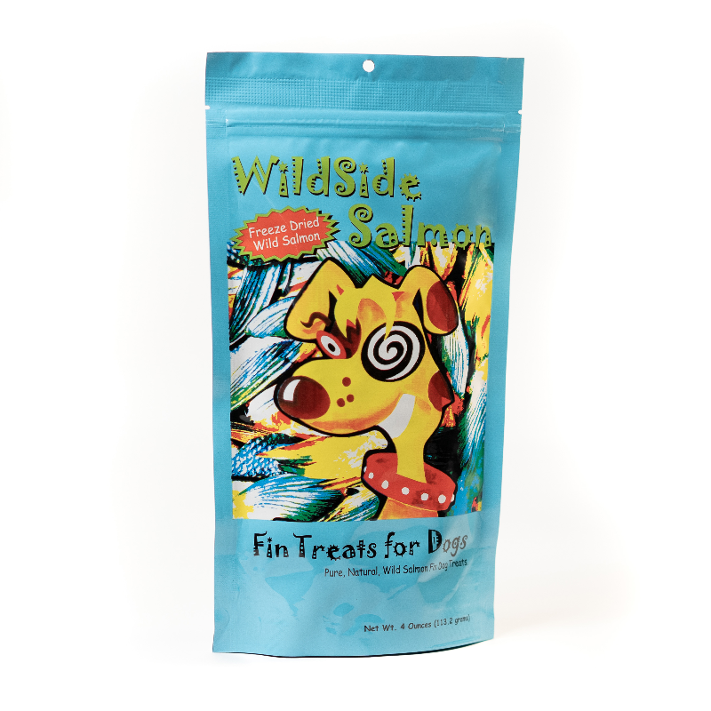 WildSideSalmon Freeze Dried Salmon Fins Large (Dog) Treats 4oz (16units)