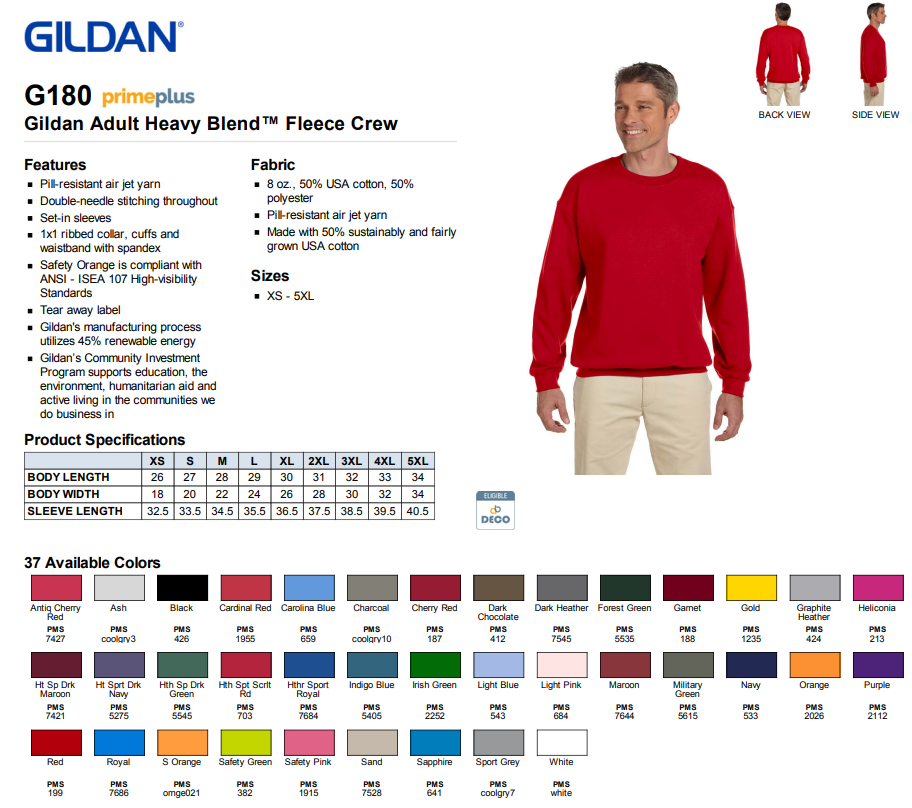 Gildan 50/50 Blend Crewneck