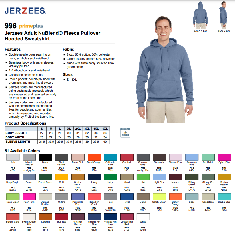 Jerzees NuBlend Hoodie
